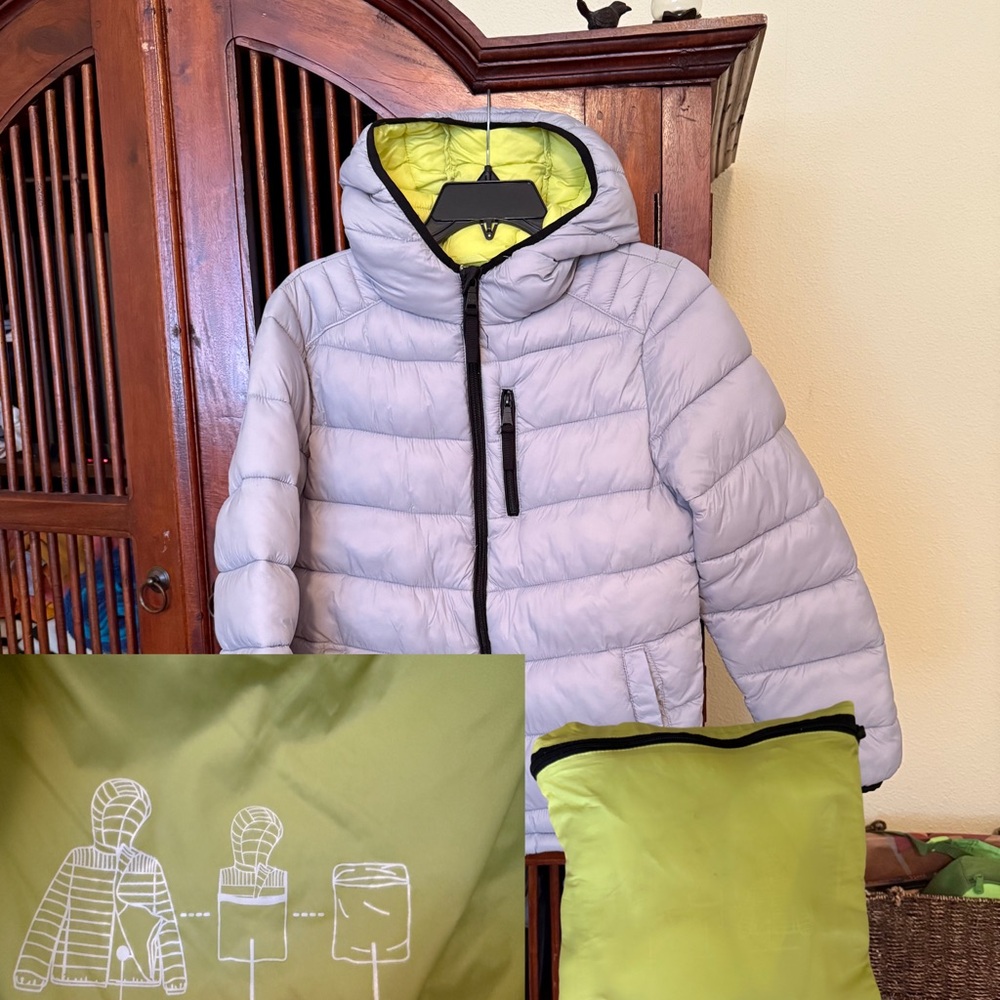 Urban Republic Warm Big Kids Gray Puffer Travel/Hiking Jacket